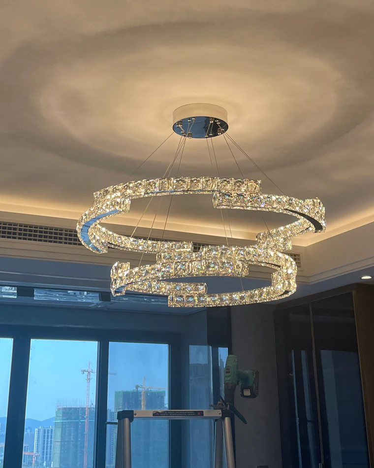 WOMO Circular Led Crystal Chandelier-WM2399 - Image 11