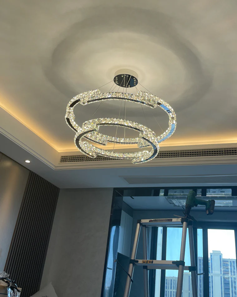 WOMO Circular Led Crystal Chandelier-WM2399 - Image 13