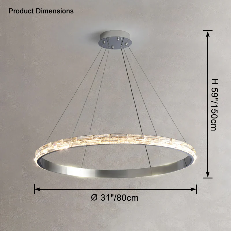 WOMO Circular Led Crystal Chandelier-WM2491a - Image 11