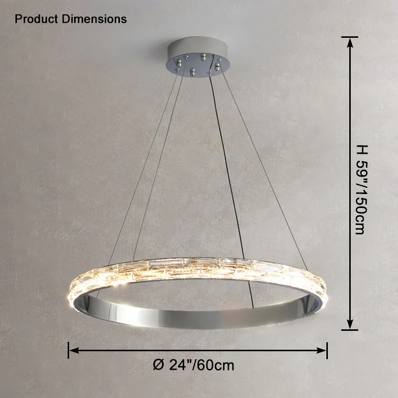 WOMO Circular Led Crystal Chandelier-WM2491a - Image 9