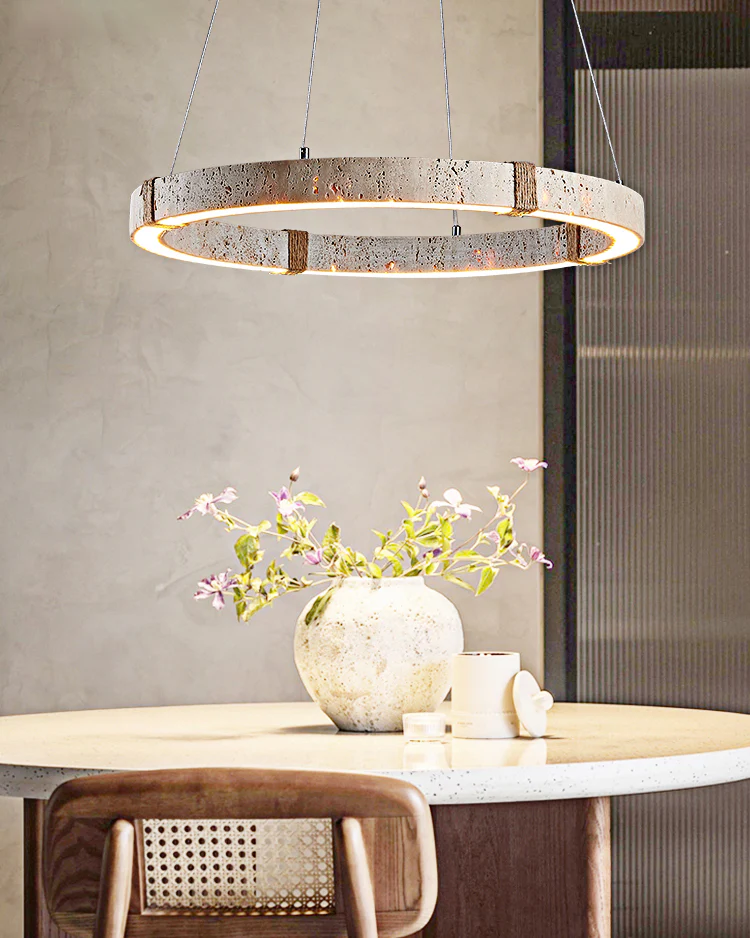 WOMO Circular Travertine Chandelier-WM3061 - Image 6