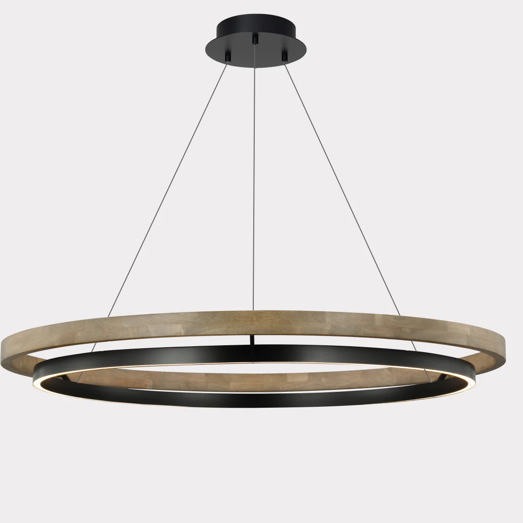 WOMO Circular Wood Led Chandelier-WM2492 - Image 15