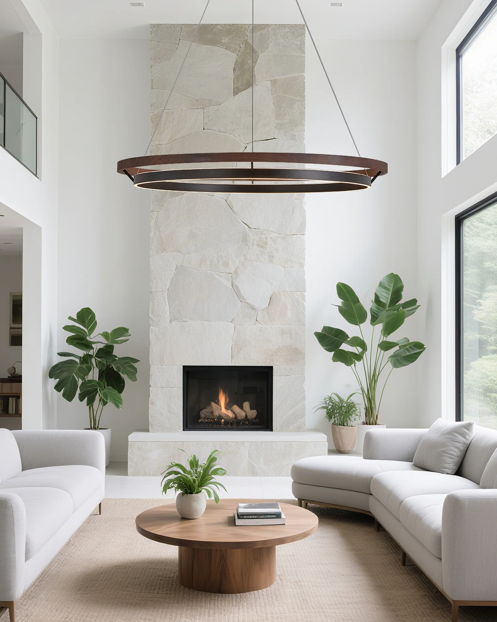 WOMO Circular Wood Led Chandelier-WM2492 - Image 21