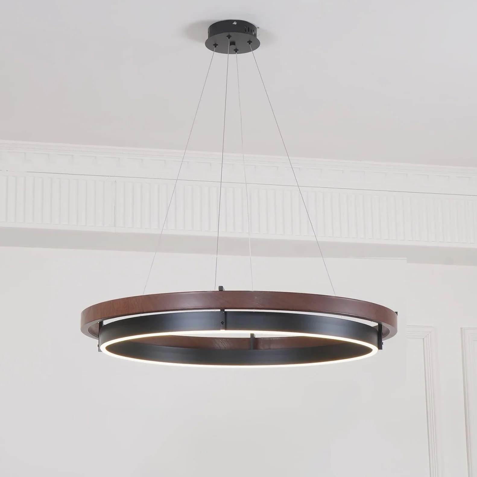 WOMO Circular Wood Led Chandelier-WM2492 - Image 7