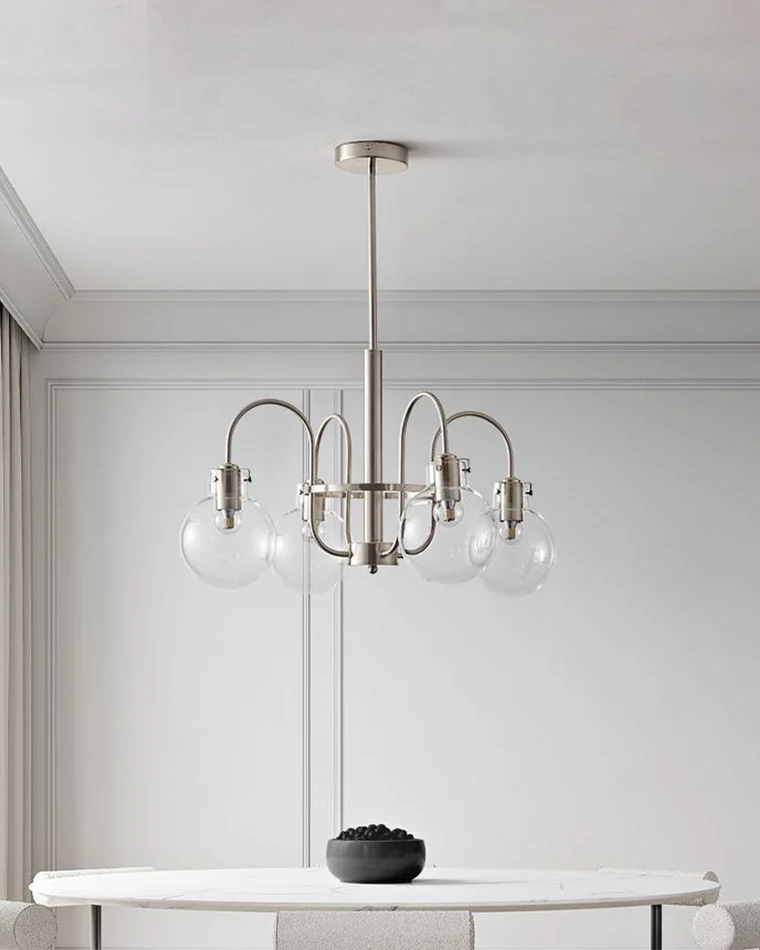 WOMO Clear Glass Globe Arm Chandelier-WM2719 - Image 10