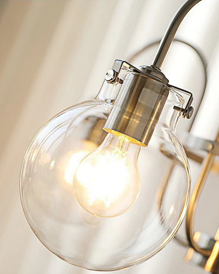 WOMO Clear Glass Globe Arm Chandelier-WM2719 - Image 14