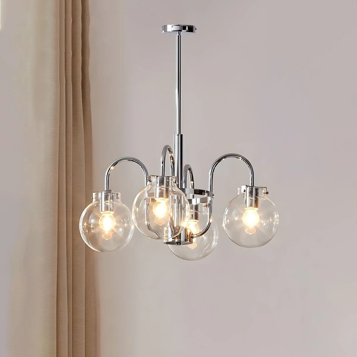 WOMO Clear Glass Globe Arm Chandelier-WM2719 - Image 16