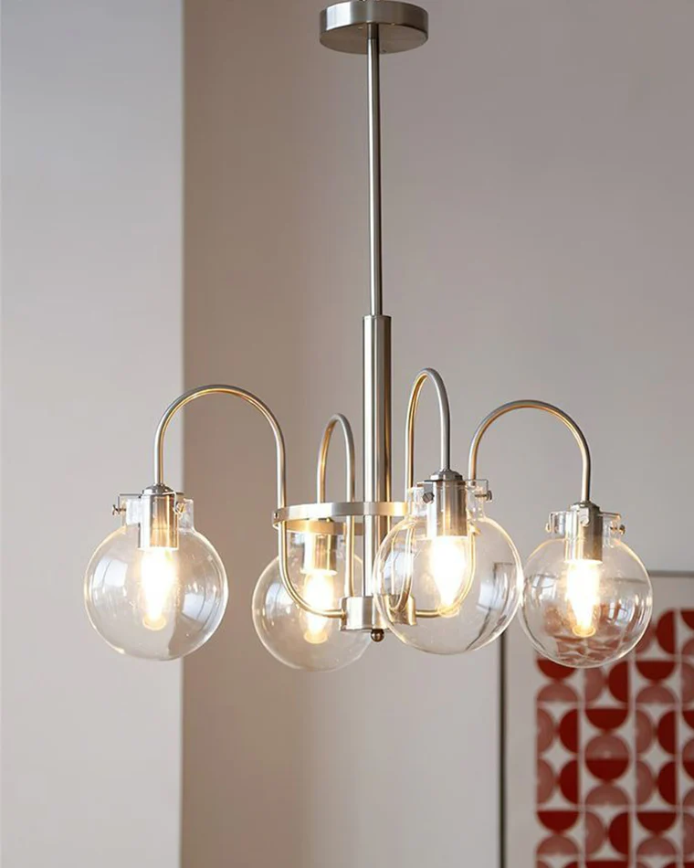 WOMO Clear Glass Globe Arm Chandelier-WM2719 - Image 9