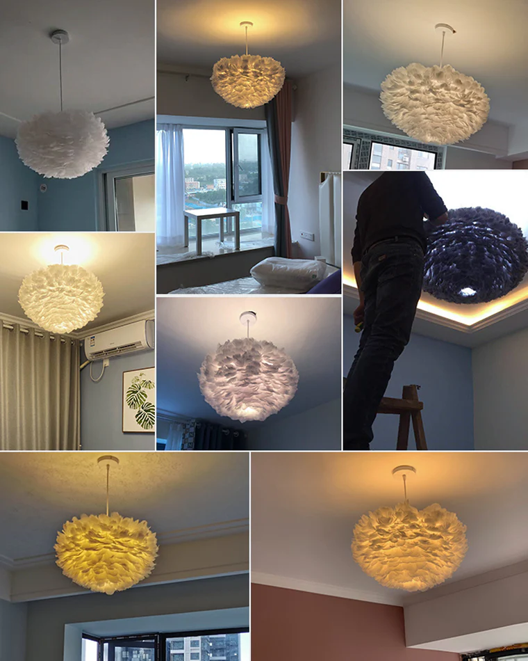 WOMO Feather Cloud Pendant Light-WM2217 - Image 36