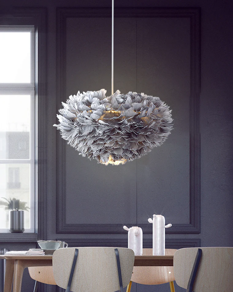 WOMO Feather Cloud Pendant Light-WM2217 - Image 4