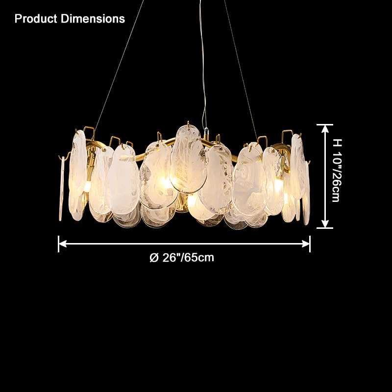WOMO Cloud Glass Round Chandelier-WM2353 - Image 6