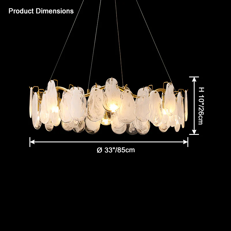 WOMO Cloud Glass Round Chandelier-WM2353 - Image 8