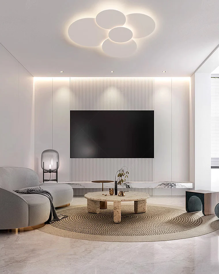 WOMO Round Flat Flush Mount Ceiling Light-WM1085 - Image 4