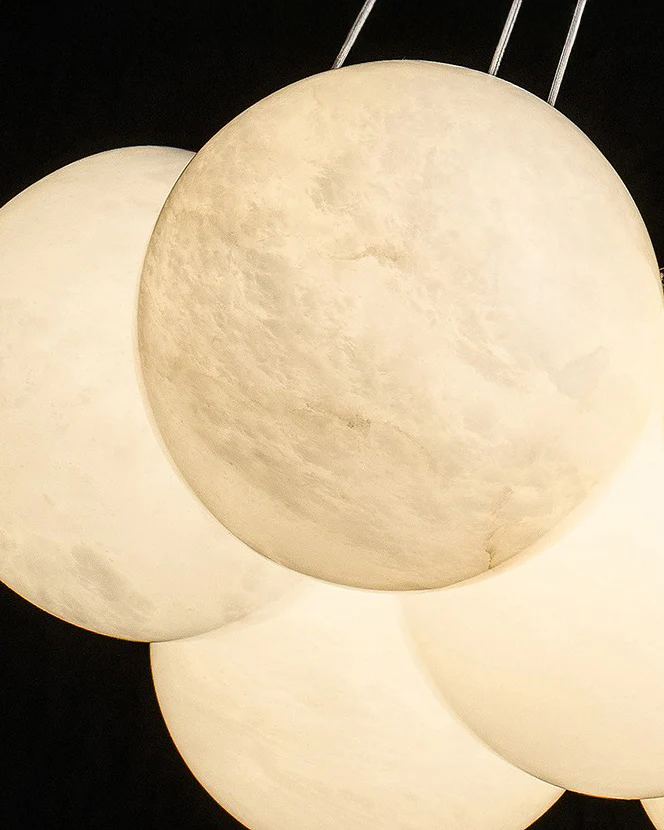 WOMO Cluster Globe Alabaster Pendant Chandelier-WM2865 - Image 7