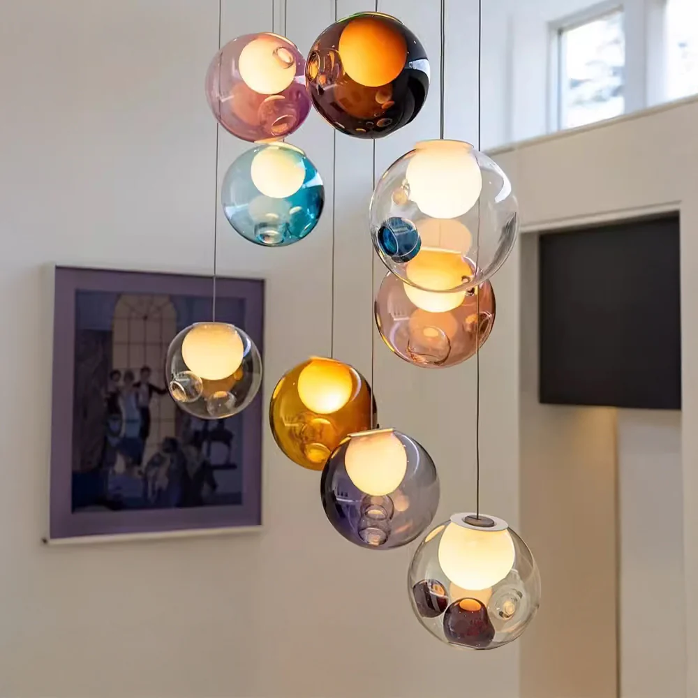 WOMO Cluster Globe Glass Pendant Light-WM3002 - Image 18