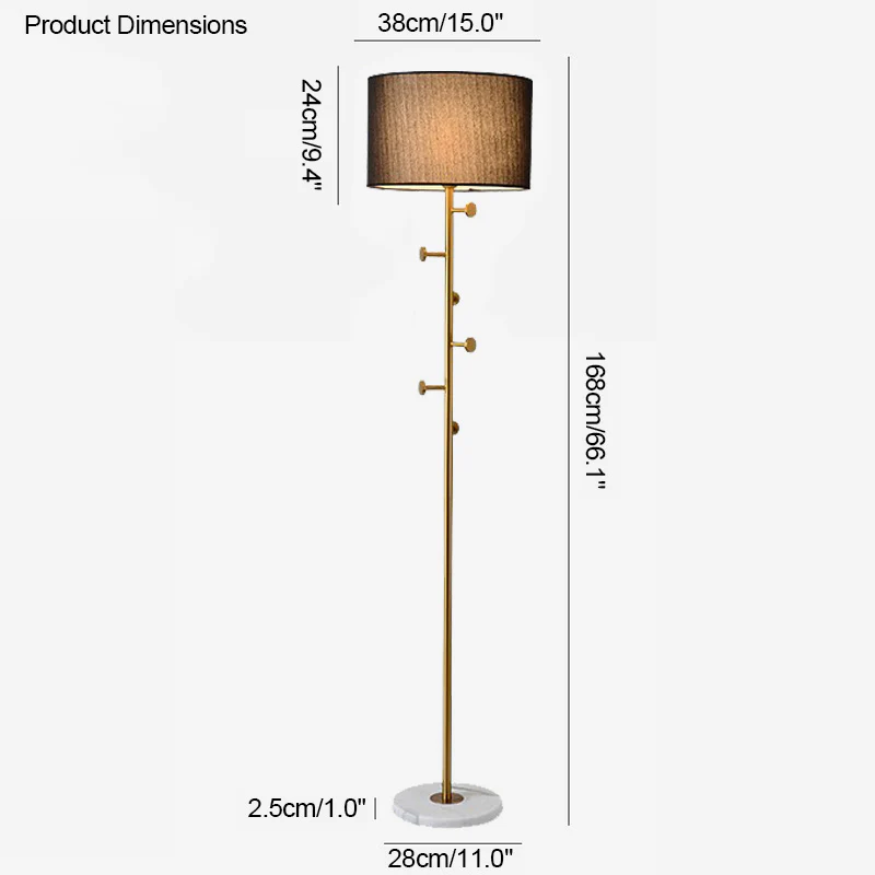WOMO Coat Rack Tree Floor Lamp-WM7065 - Image 27