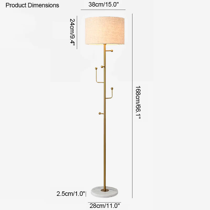WOMO Coat Rack Tree Floor Lamp-WM7065 - Image 29