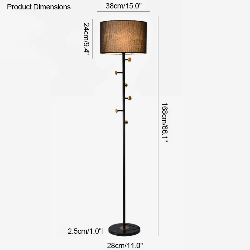 WOMO Coat Rack Tree Floor Lamp-WM7065 - Image 33