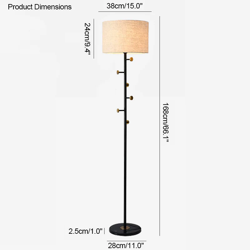 WOMO Coat Rack Tree Floor Lamp-WM7065 - Image 35