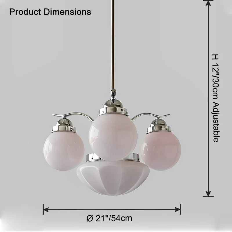 WOMO Coloured Glass Globe Arm Chandelier-WM2785 - Image 12