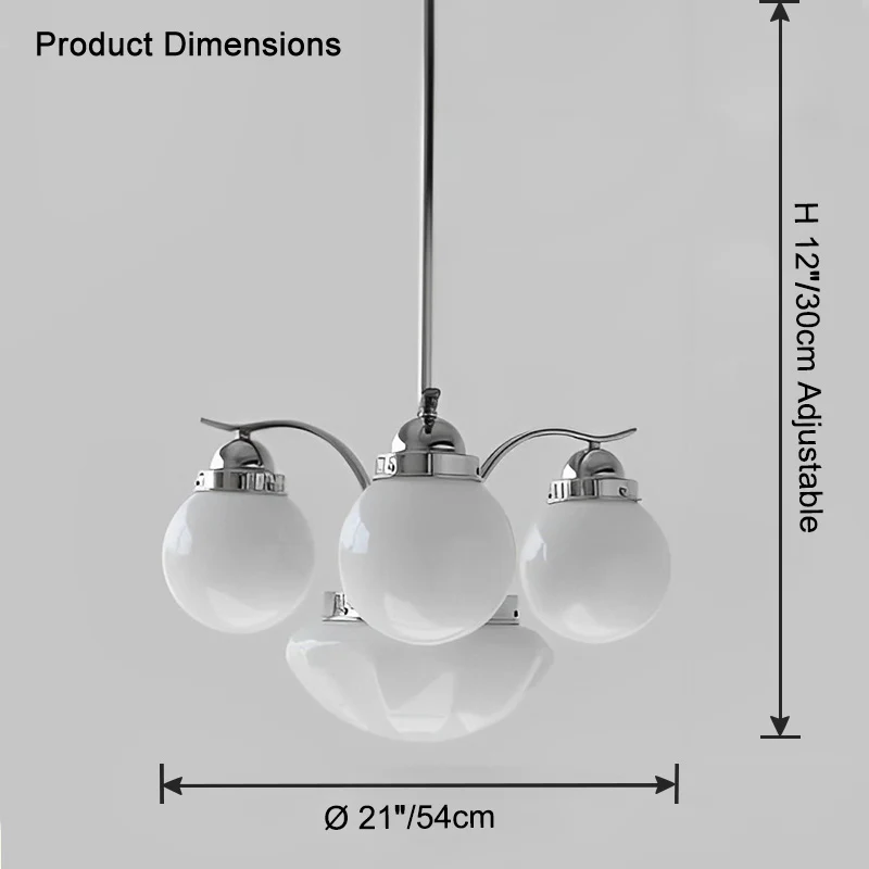 WOMO Coloured Glass Globe Arm Chandelier-WM2785 - Image 16