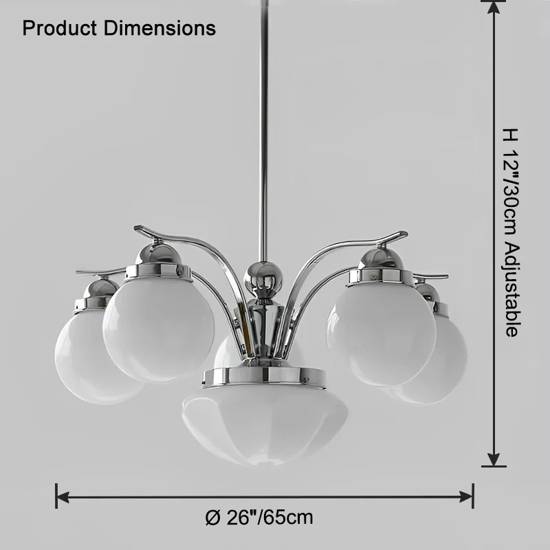 WOMO Coloured Glass Globe Arm Chandelier-WM2785 - Image 18