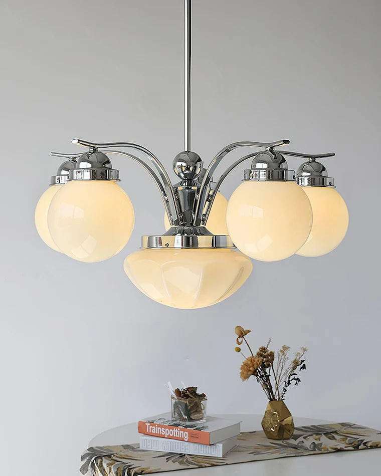 WOMO Coloured Glass Globe Arm Chandelier-WM2785 - Image 2