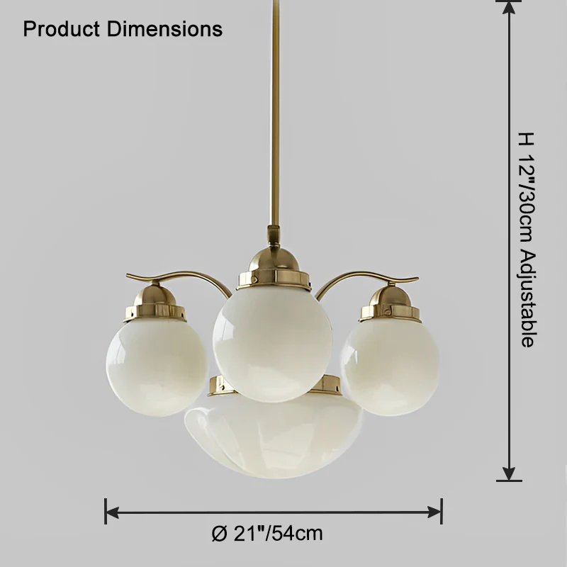 WOMO Coloured Glass Globe Arm Chandelier-WM2785 - Image 20