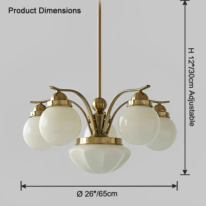 WOMO Coloured Glass Globe Arm Chandelier-WM2785 - Image 22