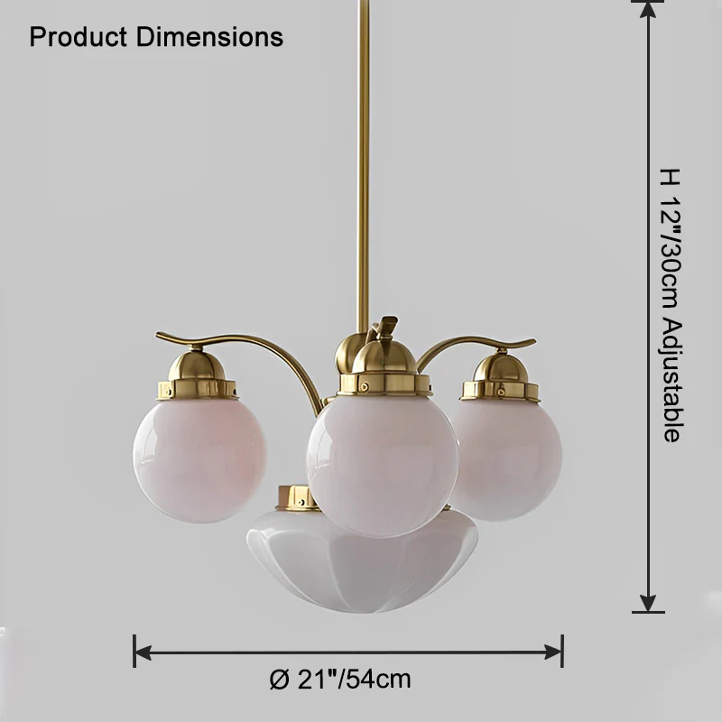 WOMO Coloured Glass Globe Arm Chandelier-WM2785 - Image 24