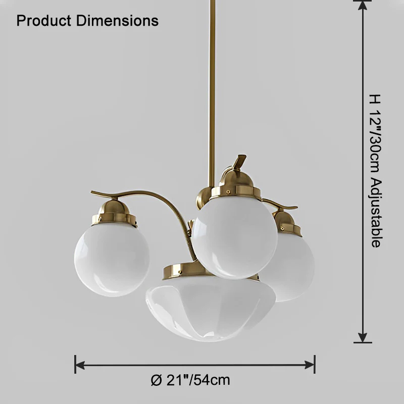 WOMO Coloured Glass Globe Arm Chandelier-WM2785 - Image 28