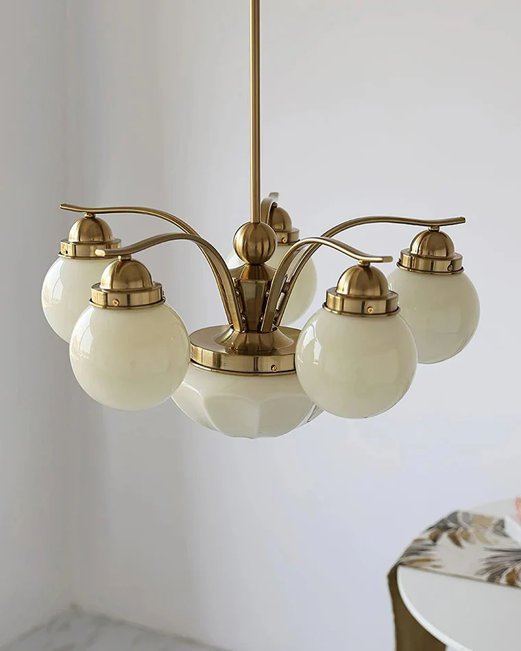 WOMO Coloured Glass Globe Arm Chandelier-WM2785 - Image 3