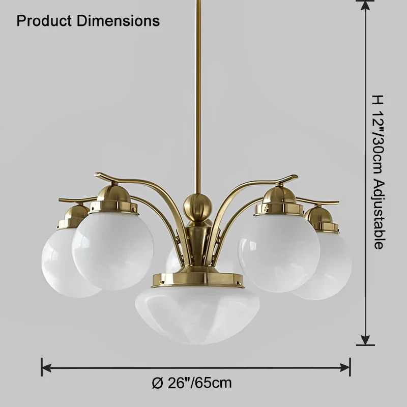 WOMO Coloured Glass Globe Arm Chandelier-WM2785 - Image 30