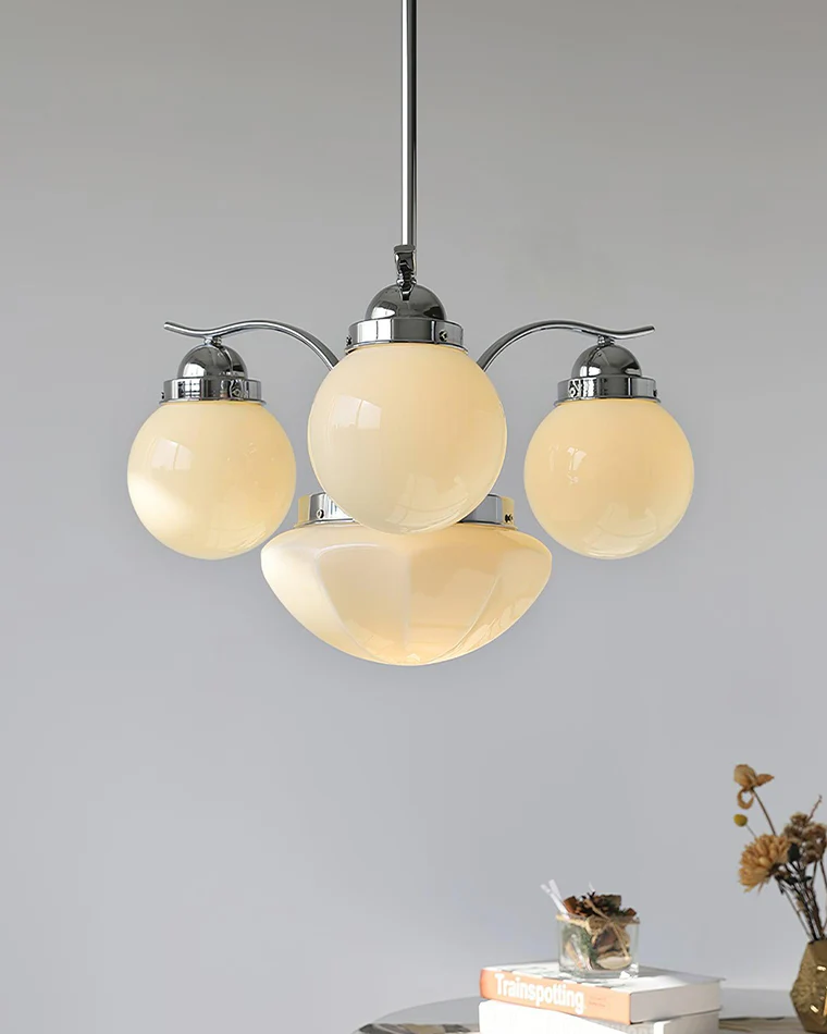 WOMO Coloured Glass Globe Arm Chandelier-WM2785 - Image 4