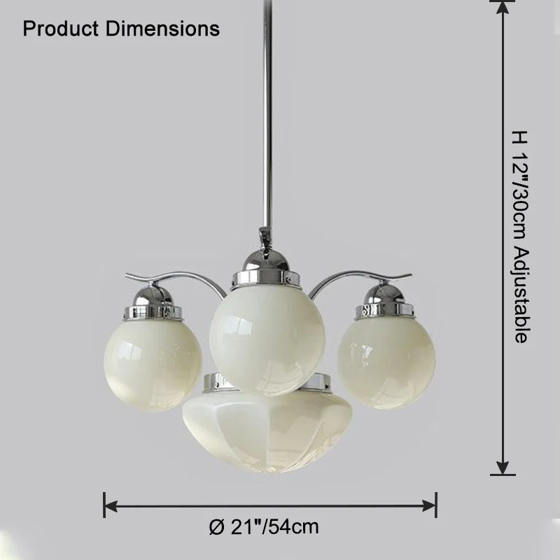 WOMO Coloured Glass Globe Arm Chandelier-WM2785 - Image 8