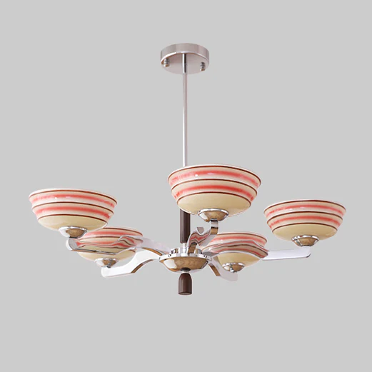 WOMO Colored Glass Bowl Up Light Chandelier-WM2605 - Image 11