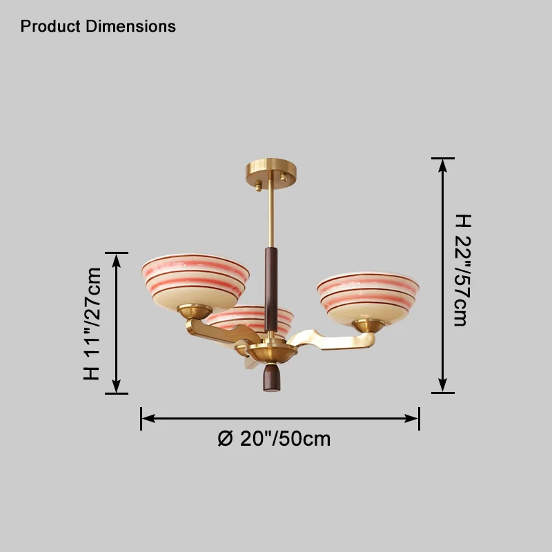 WOMO Colored Glass Bowl Up Light Chandelier-WM2605 - Image 14