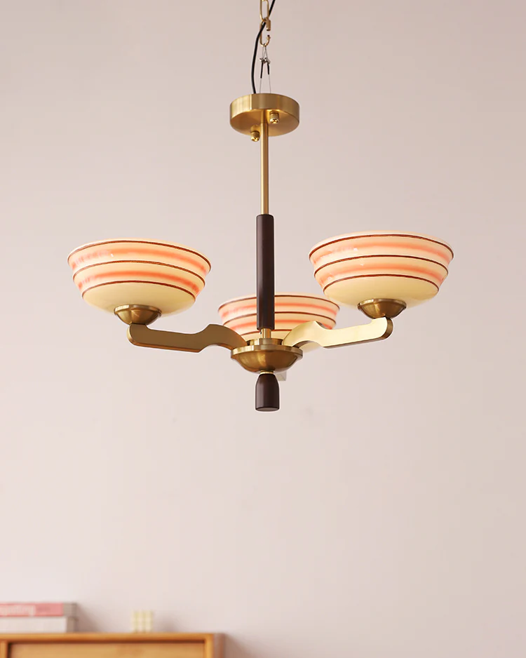 WOMO Colored Glass Bowl Up Light Chandelier-WM2605 - Image 2