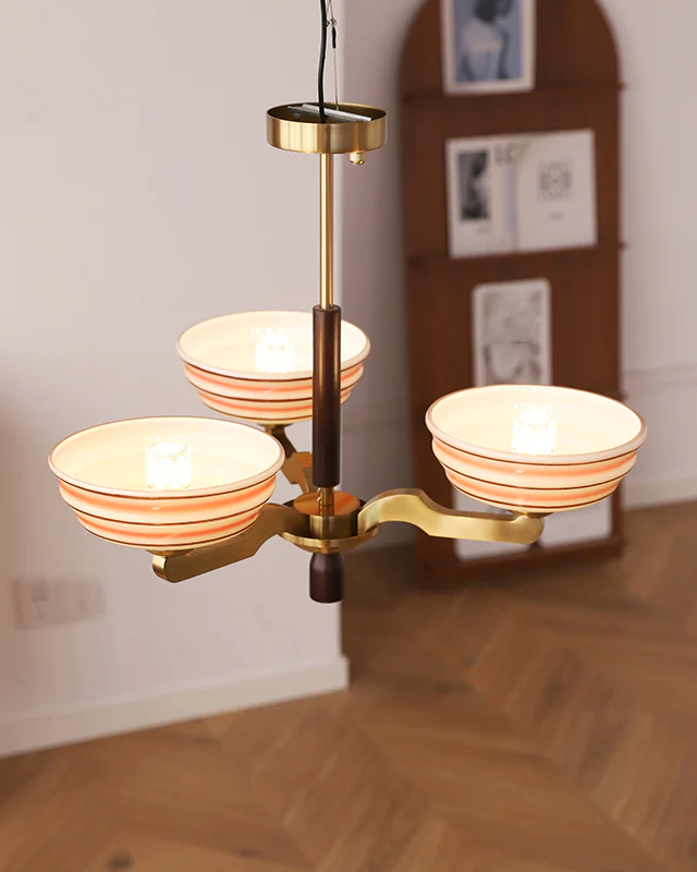 WOMO Colored Glass Bowl Up Light Chandelier-WM2605 - Image 4