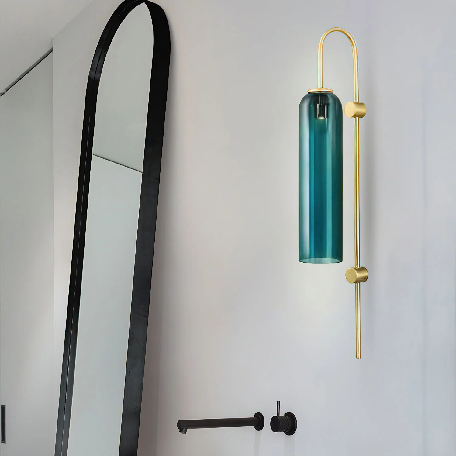 WOMO Colored Glass Cylinder Arched Wall Sconce-WM6109 - Image 12