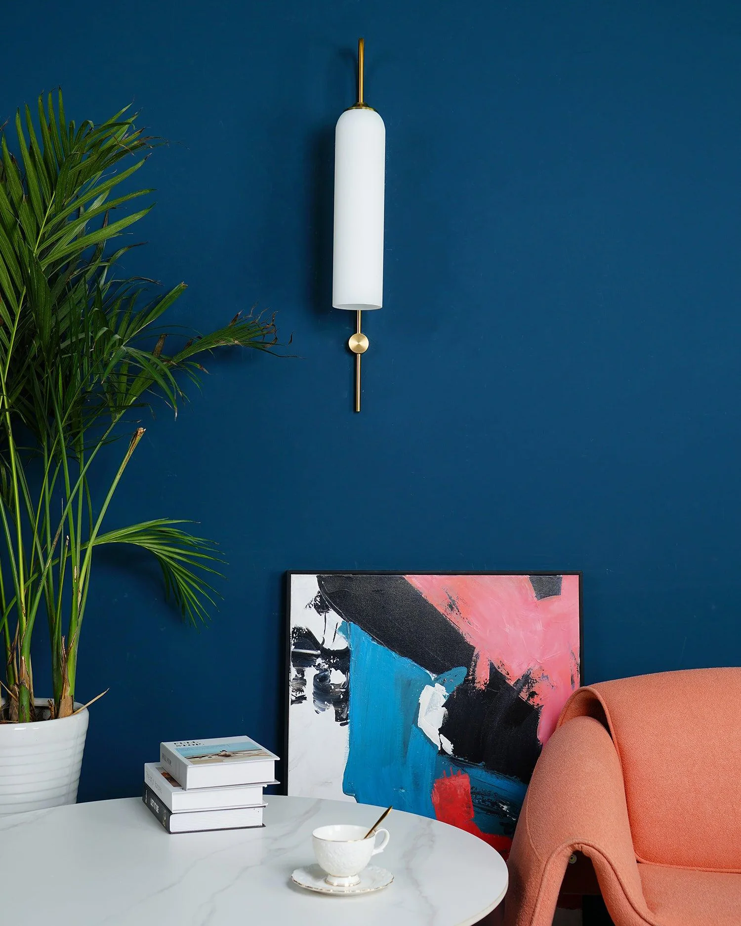 WOMO Colored Glass Cylinder Arched Wall Sconce-WM6109 - Image 19