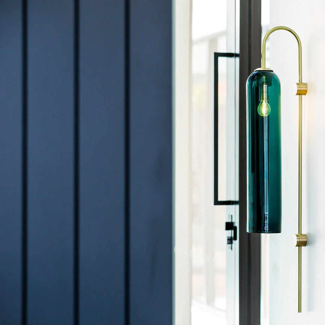 WOMO Colored Glass Cylinder Arched Wall Sconce-WM6109 - Image 6