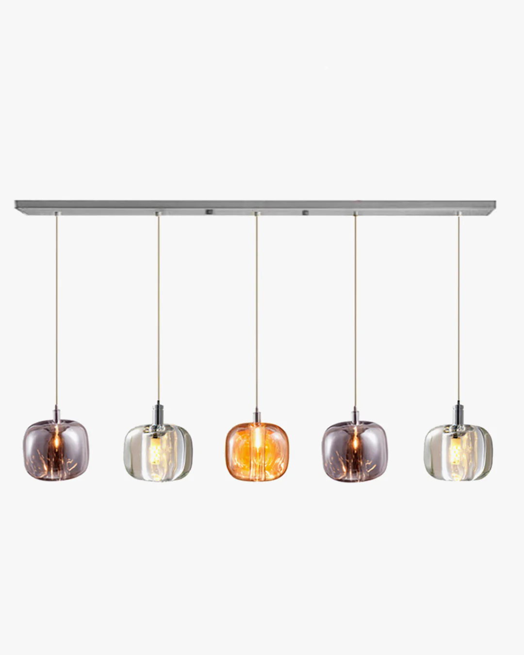 WOMO Colored Glass Multi Pendant Chandelier-WM2111a - Image 10