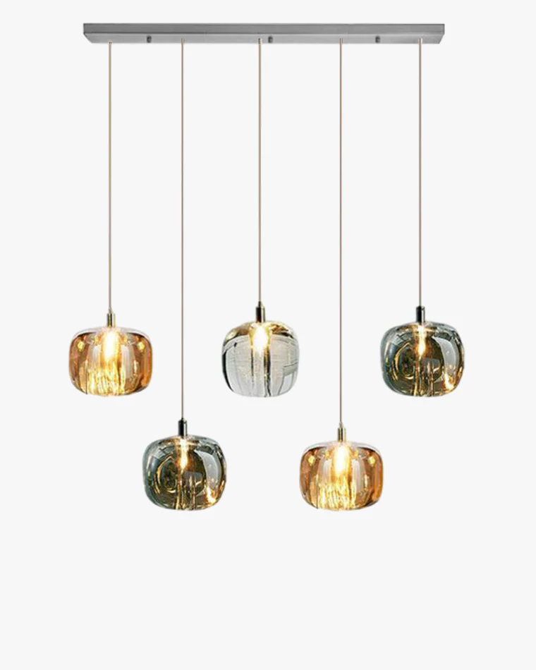 WOMO Colored Glass Multi Pendant Chandelier-WM2111a - Image 11