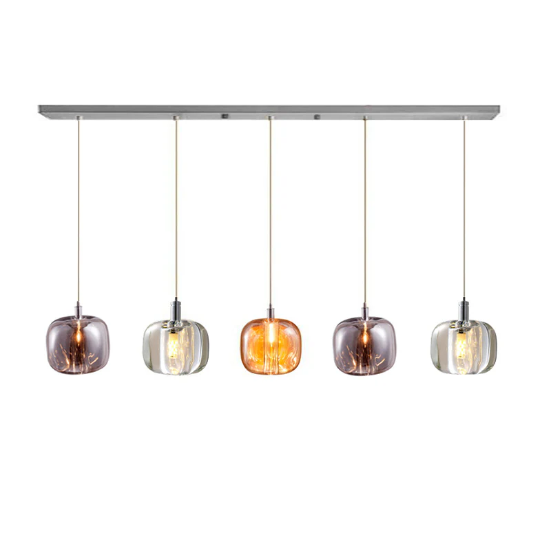 WOMO Colored Glass Multi Pendant Chandelier-WM2111a - Image 22
