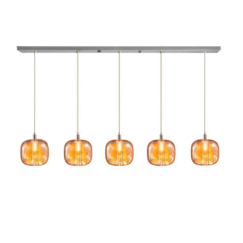 WOMO Colored Glass Multi Pendant Chandelier-WM2111a - Image 26