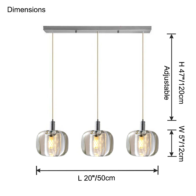 WOMO Colored Glass Multi Pendant Chandelier-WM2111a - Image 29