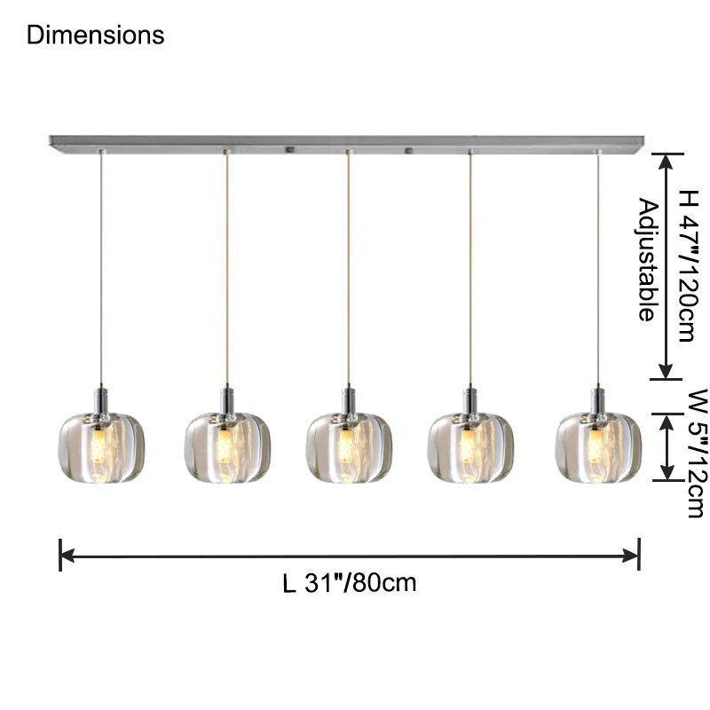 WOMO Colored Glass Multi Pendant Chandelier-WM2111a - Image 31