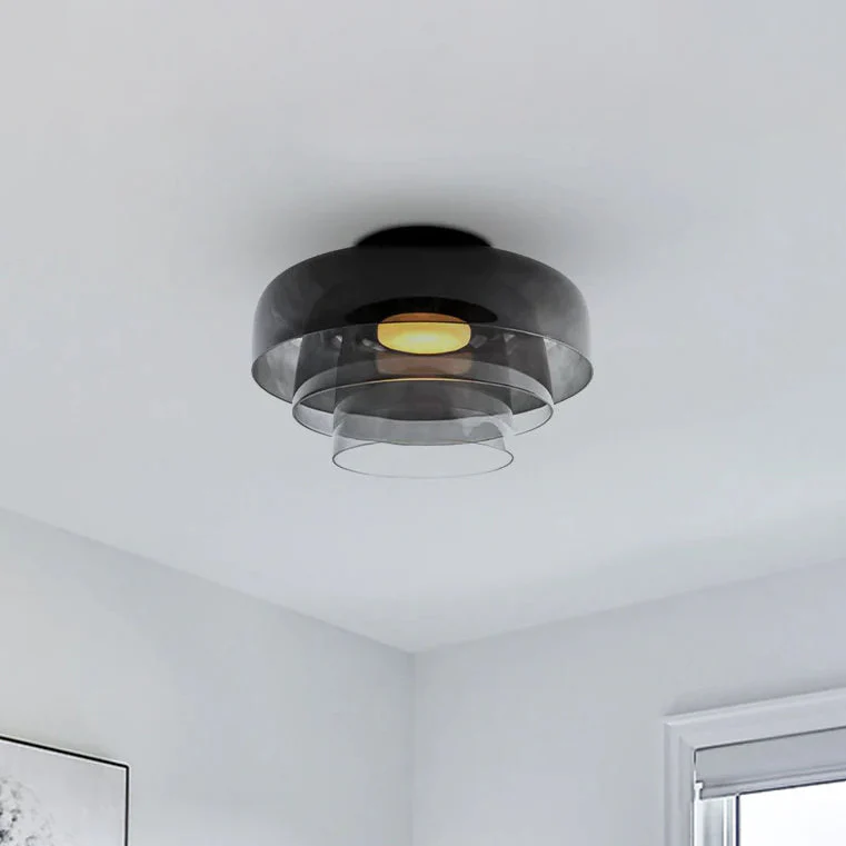 WOMO Colorful Glass Round Flush Mount Ceiling Light-WM1332 - Image 10