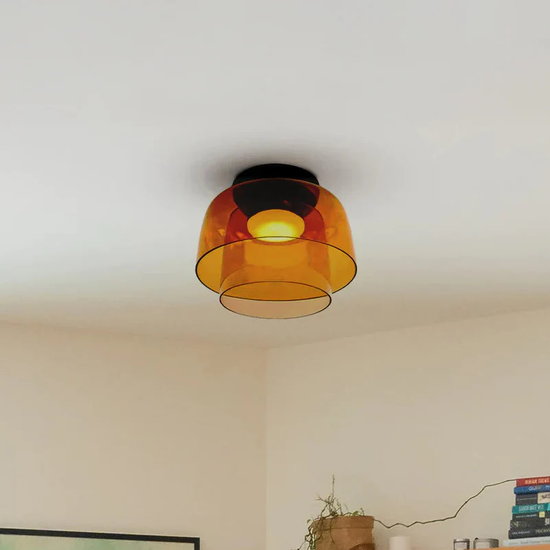 WOMO Colorful Glass Round Flush Mount Ceiling Light-WM1332 - Image 12